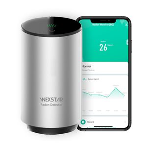Wexstar Smart Radon Detector Bq/M3 WiFi Mobile App Connection