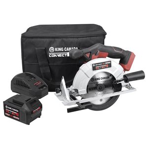 King Canada 20V Max Li-ion Cordless 6-1/2-in Circular Saw Kit with Battery