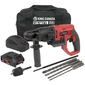 Perceuse à chocs sans fil King Canada 20 V Max aux ions lithium avec batterie