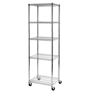 Vancouver Classics 18 D x 24 W x 72-in H 5-Tier Home Storage Steel Wire Shelving