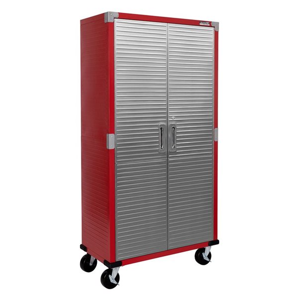 Armoire de rangement UltraHD en acier par Vancouver Classics 36 l. x 72 h. x 18 po p., rouge