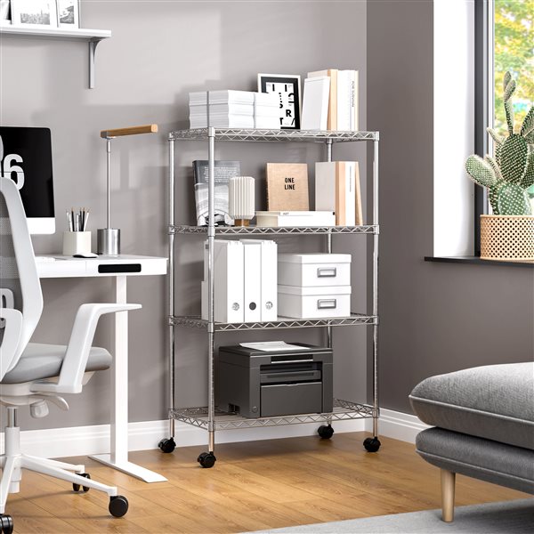 Vancouver Classics 14 D x 30 W x 48-in H 4-Tier Home Storage Steel