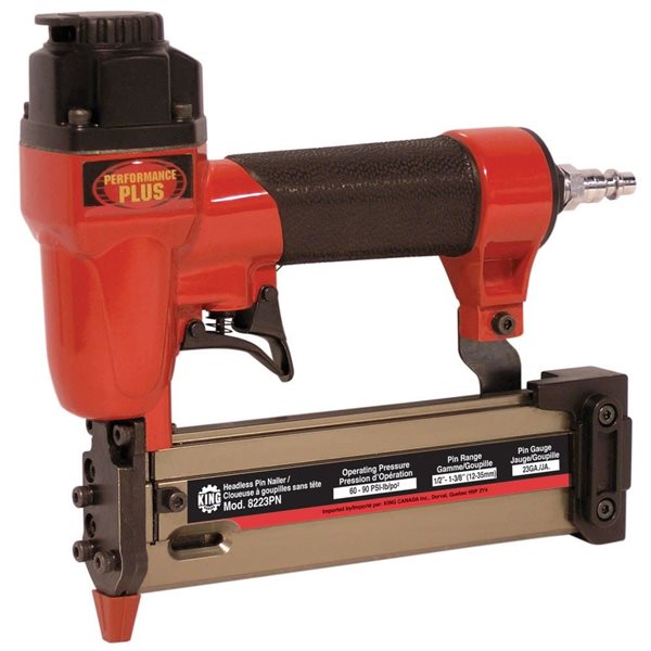 King Canada 23Gauge HeadlessPin Nailer Kit 8223PN RONA