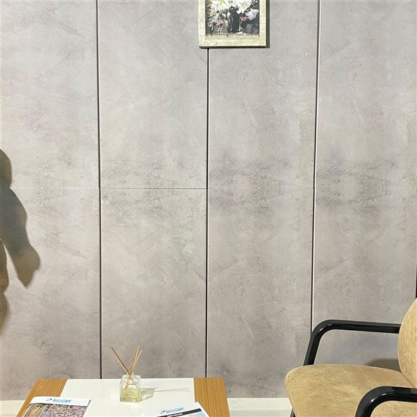 Dundee Deco Beige Grey 3.3 ft X 1.6 ft Styrofoam 3D Wall Panels Silver 54 sq ft in total