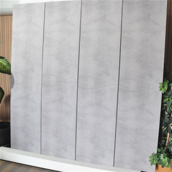 Dundee Deco Beige Grey 3.3 ft X 1.6 ft Styrofoam 3D Wall Panels Silver 54 sq ft in total