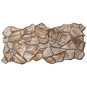 Dundee Deco Faux Stone PVC 3D Wall Panels Brown Covers 51 sq ft 10/pk