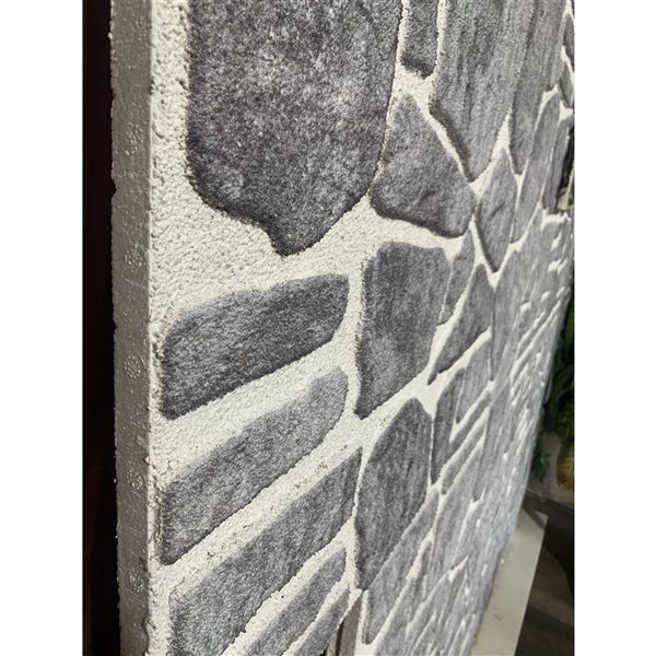 Dundee Deco Bluish Grey White 3.3 ft X 1.6 ft Styrofoam 3D Wall Panels, 54 sq ft