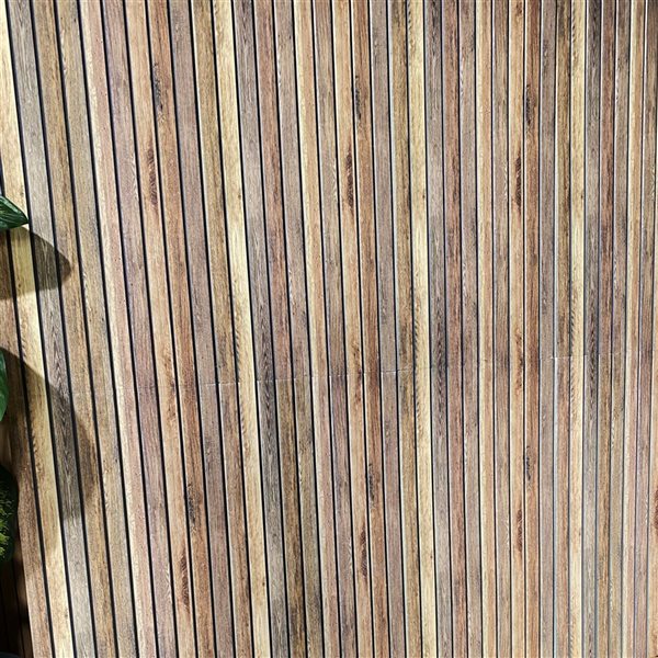 Dundee Deco Distressed Brown 3.3 ft X 1.6 ft Styrofoam 3D Wall Panels 54 sq ft