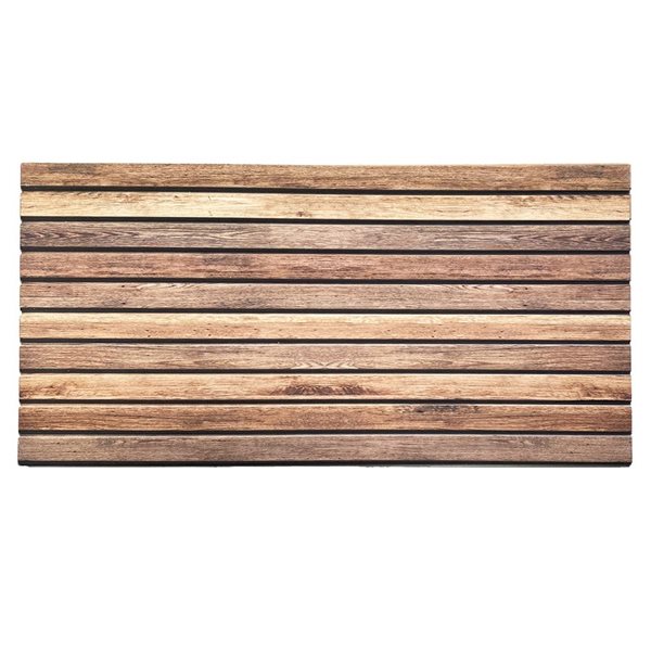 Dundee Deco Distressed Brown 3.3 ft X 1.6 ft Styrofoam 3D Wall Panels 54 sq ft