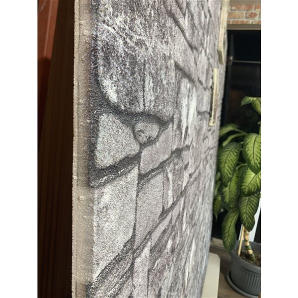 Dundee Deco Charcoal Grey 3.3 ft X 1.6 ft Styrofoam 3D Wall Panels, 54 sq ft