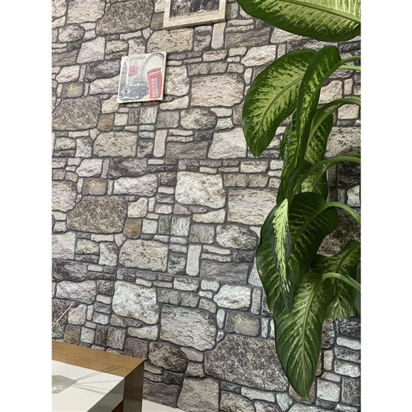 Dundee Deco Taupe Grey 3.3 ft X 1.6 ft Styrofoam 3D Wall Panels 54 sq ft