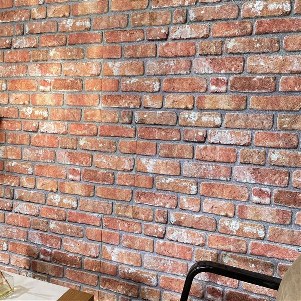 Dundee Deco Red Orange 3.3 ft X 1.6 ft Styrofoam 3D Wall Panels, 54 sq ft