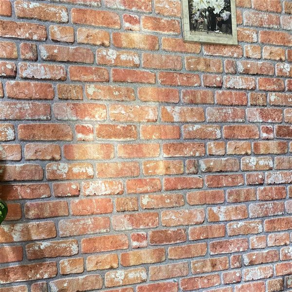 Dundee Deco Red Orange 3.3 ft X 1.6 ft Styrofoam 3D Wall Panels, 54 sq ft