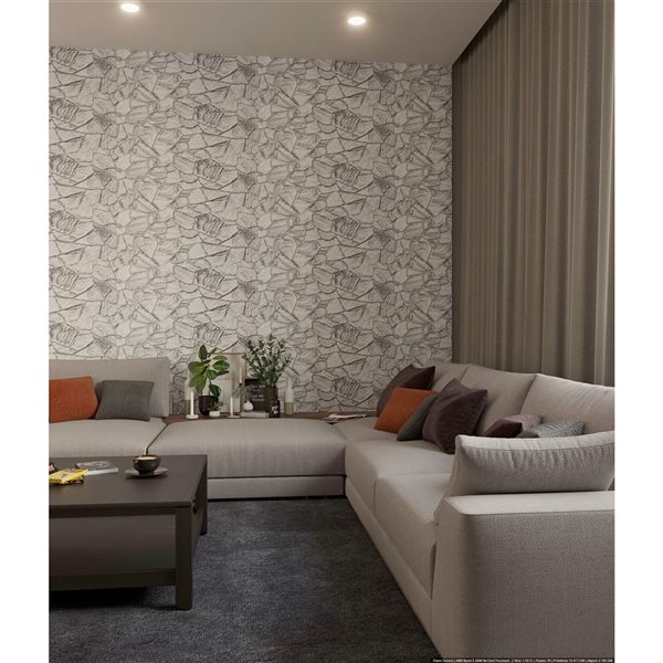 Panneau mural 3D en PVC imitation brique charbon blanc, seul, couvre 5.1 pi²