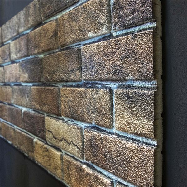 Dundee Deco Brown Beige 3.3 ft X 1.6 ft Styrofoam 3D Wall Panels 54 sq ft