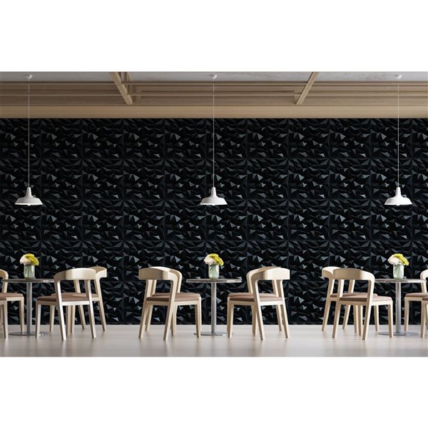 Dundee Deco Geometric Diamond PVC 3D Wall Panel White 1.6 ft X 1.6 ft, 13.5 sq. ft. 5/pk