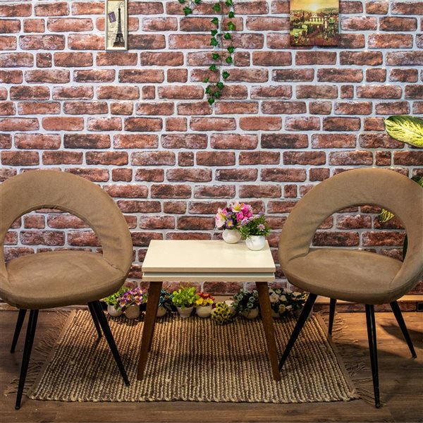 Dundee Deco Mahogany 3.3 ft X 1.6 ft Styrofoam 3D Wall Panels Red 54 sq ft