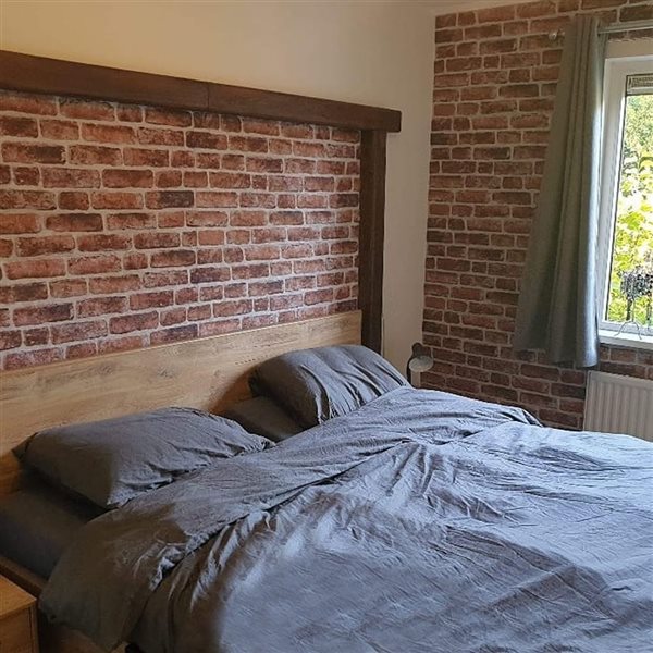 Dundee Deco Mahogany 3.3 ft X 1.6 ft Styrofoam 3D Wall Panels Red 54 sq ft