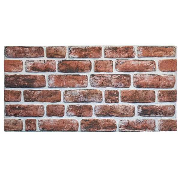 Dundee Deco Mahogany 3.3 ft X 1.6 ft Styrofoam 3D Wall Panels Red 54 sq ft