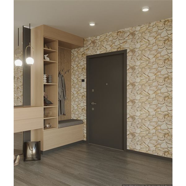 Panneau mural 3D en PVC imitation brique marron beige, 10/boîte, couvre 51 pi²