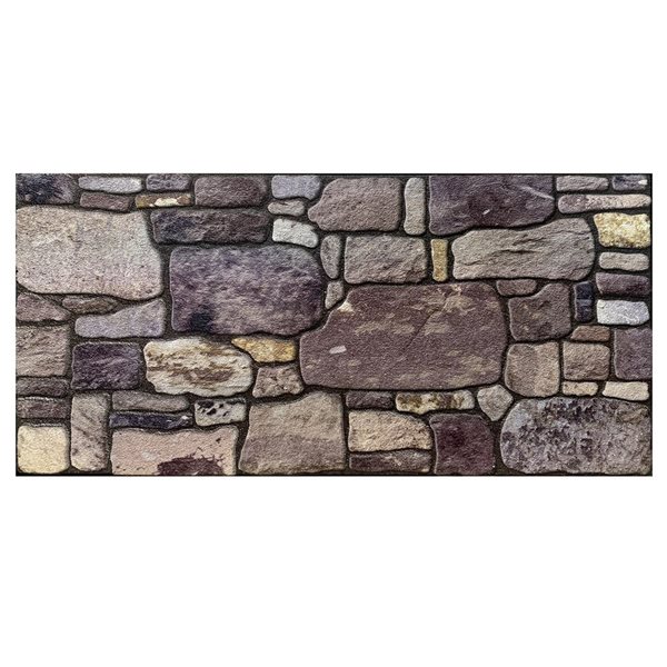 Dundee Deco Purple Cream 3.3 ft X 1.6 ft Styrofoam 3D Wall Panels Multiple Colors 54 sq ft in total