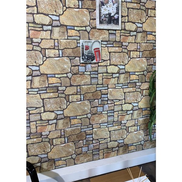 Dundee Deco Gold Mauve 3.3 ft X 1.6 ft Styrofoam 3D Wall Panels Multiple Colors 54 sq ft in total