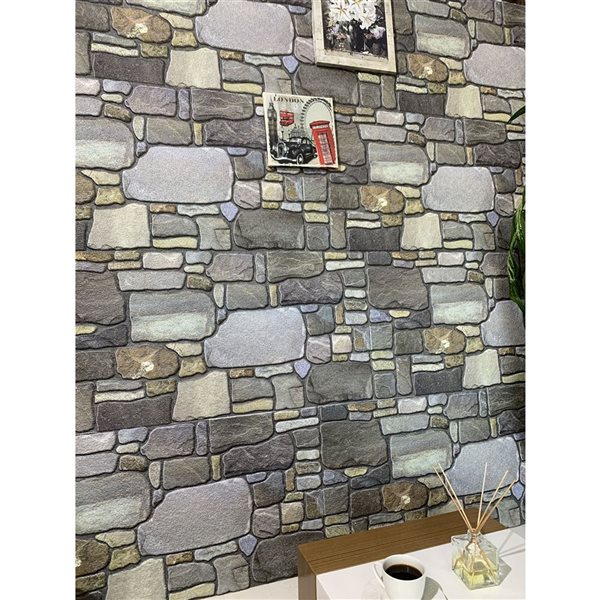 Dundee Deco Grey Pewter Blonde 3.3 ft X 1.6 ft Styrofoam 3D Wall Panels Multiple Colors 54 sq ft in total