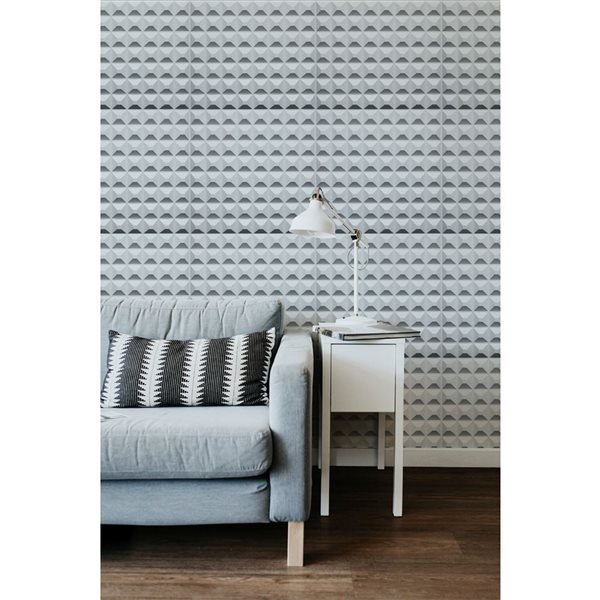 Panneau mural Dundee Deco 3D abstrait en PVC 1.6 x 1.6 pi, blanc 13.5 pi² 5/boite