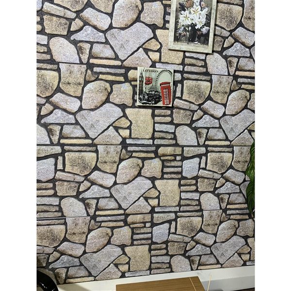 Dundee Deco Ochre Brown 3.3 ft X 1.6 ft Styrofoam 3D Wall Panels Multiple Colors 54 sq ft in total