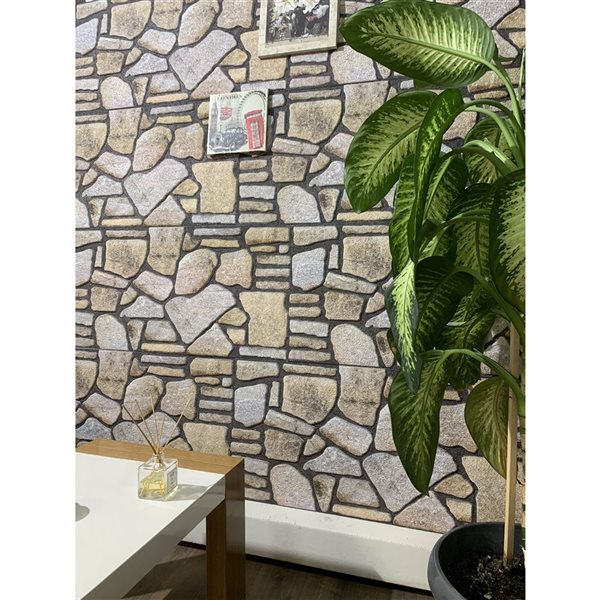 Dundee Deco Ochre Brown 3.3 ft X 1.6 ft Styrofoam 3D Wall Panels Multiple Colors 54 sq ft in total