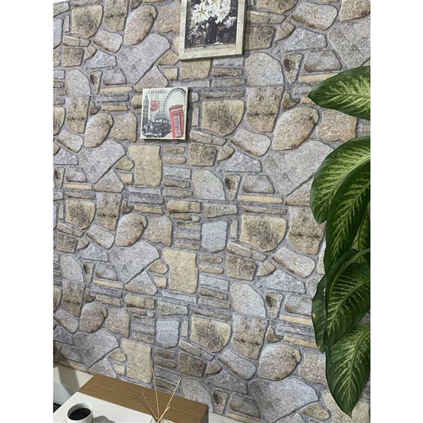 Dundee Deco Gold Lilac 3.3 ft X 1.6 ft Styrofoam 3D Wall Panels Multiple colors 54 sq ft in total