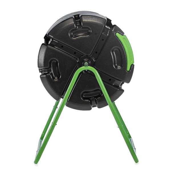 FCMP Outdoor Hotfrog Roto 140-L 28 x 36 x 30-in Black and Green Recycled Plastic Tumbler Composter