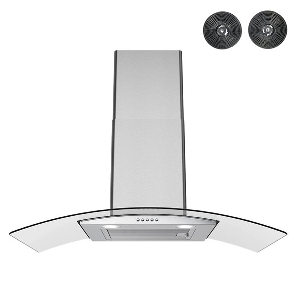 Streamline Largo 36in 220 CFM Wall Mount Ductless Range Hood in