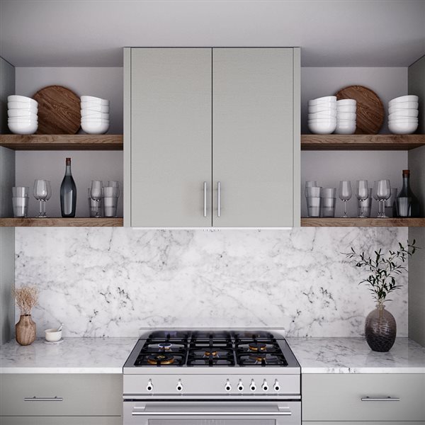 Streamline Seriate 36-in 350 CFM Insert Ducted Range Hood in Brushed Stainless Steel, Baffle Filter