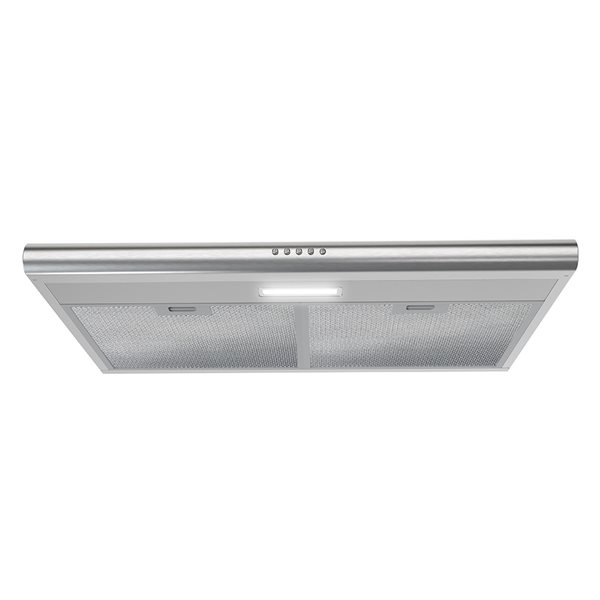 Streamline Giovanni 30-in 80 CFM Under Cabinet Convertible Range Hood in Brushed Stainless Steel, Mesh Filter