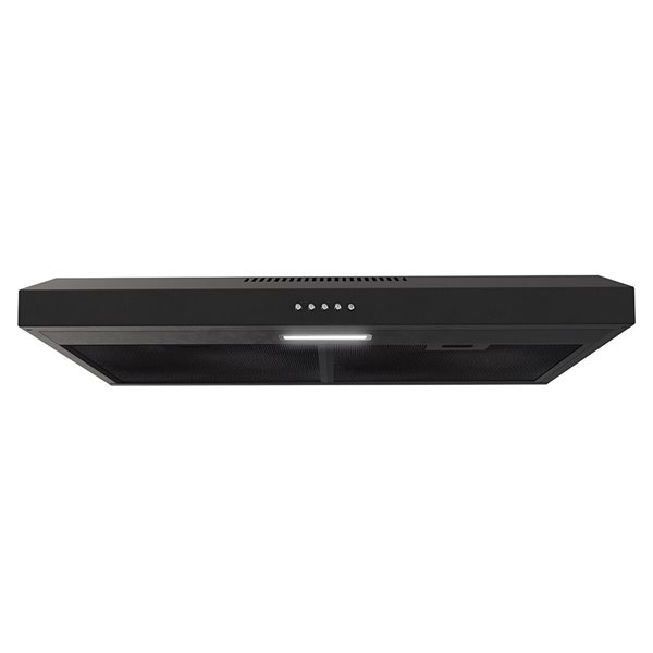 Streamline Domenico 30-in 80 CFM Under Cabinet Ducted Range Hood in Grit Black, Mesh Filter