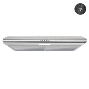 Streamline Moncalieri 30-in 80 CFM Under Cabinet Ductless Range Hood in Brushed Stainless Steel, Mesh Filter