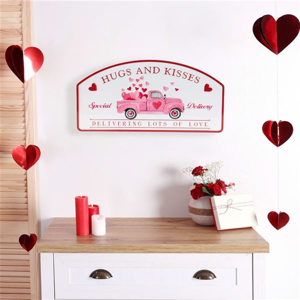 Northlight 8.75 x 17.75-in Pink Valentine Day Wall Art