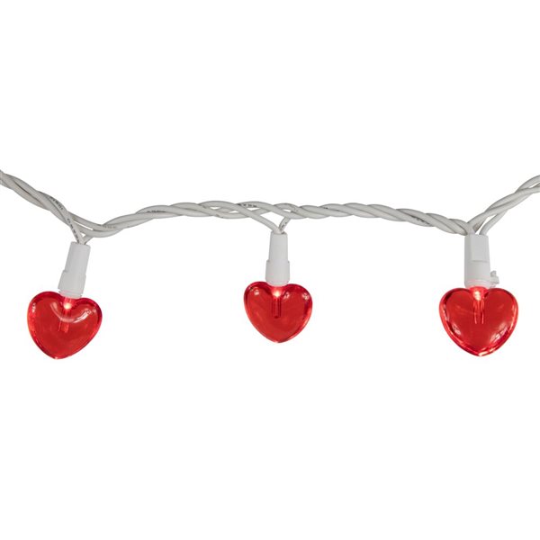 Northlight 20-Count 5.75-ft LED Red Hearts Valentine's Day String Lights