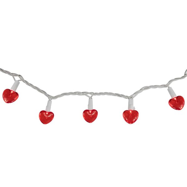 Northlight 20-Count 5.75-ft LED Red Hearts Valentine's Day String Lights