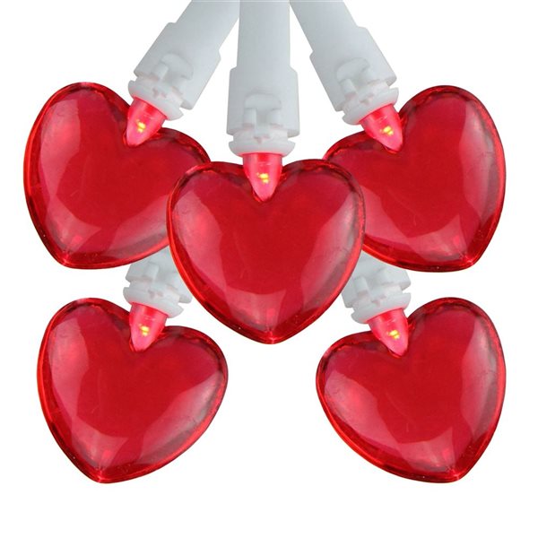 Northlight 20-Count 5.75-ft LED Red Hearts Valentine's Day String Lights