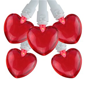 Northlight 20-Count 5.75-ft LED Red Hearts Valentine's Day String Lights