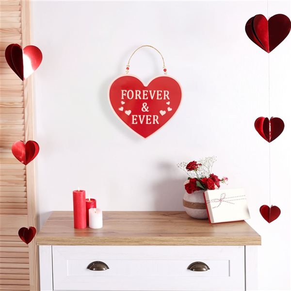 Northlight 12-in Red Heart-Shaped Valentine's Day Wall Decoration