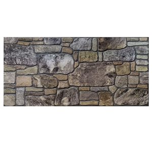 Dundee Deco Falkirk Uffcott II 3.3 W x 1.6-ft² H Lavender/Grey/Ecru EPS 3D Decorative Wall Panels, 27-ft²