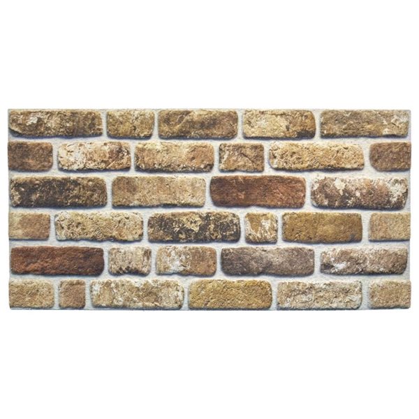 Dundee Deco Falkirk Uffcott 3.3 W x 1.6-ft² H Light Brown EPS 3D Decorative Wall Panels, 27-ft²