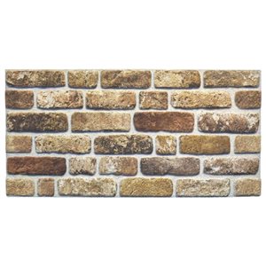 Dundee Deco Falkirk Uffcott 3.3 W x 1.6-ft² H Light Brown EPS 3D Decorative Wall Panels, 27-ft²