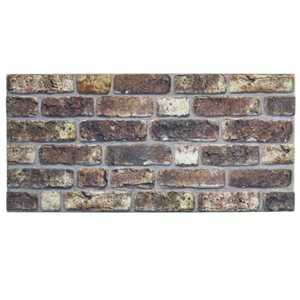 Dundee Deco Falkirk Uffcott 3.3 W x 1.6-ft² H Grey Brown EPS 3D Decorative Wall Panels, 27-ft²