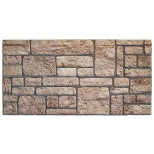 Dundee Deco Falkirk Uffcott 3.3 W x 1.6-ft² H Beige EPS 3D Decorative Wall Panels, 27-ft²