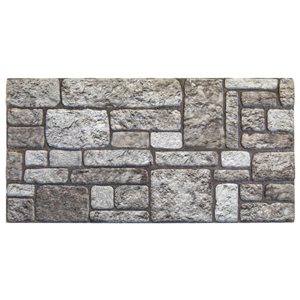 Dundee Deco Falkirk Uffcott 3.3 W x 1.6-ft² H Grey EPS 3D Decorative Wall Panels, 27-ft²