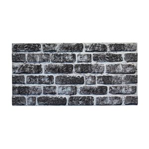 Dundee Deco Falkirk Uffcott III 3.3 W x 1.6-ft² H Charcoal/White EPS 3D Decorative Wall Panels, 27-ft²